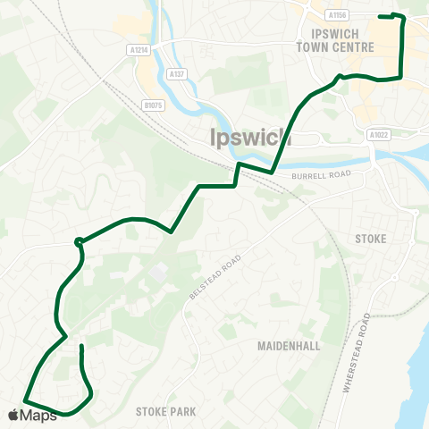 Ipswich Buses  map