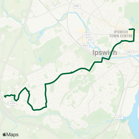 Ipswich Buses  map