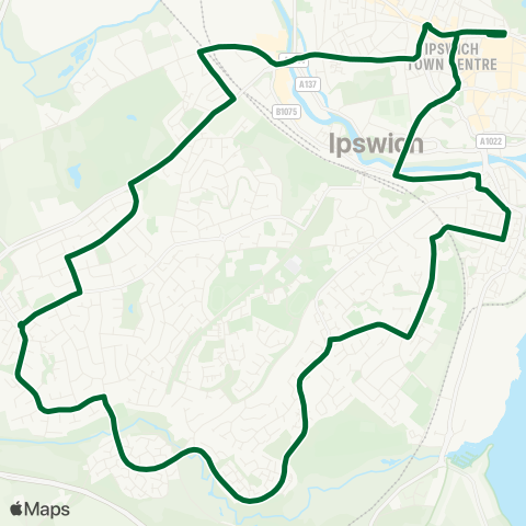 Ipswich Buses  map