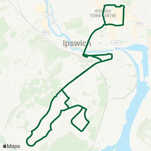 Ipswich Buses  map