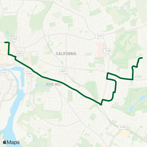 Ipswich Buses  map