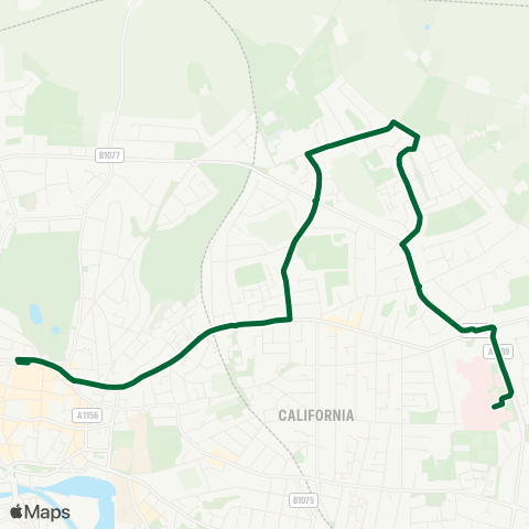 Ipswich Buses  map