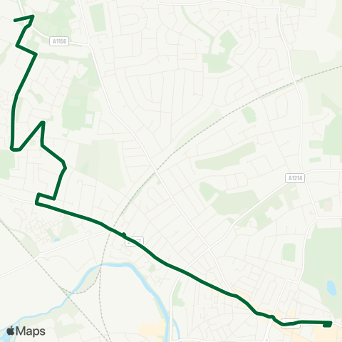 Ipswich Buses  map