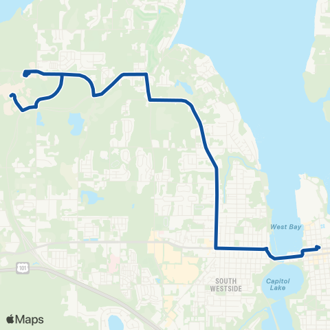 Intercity Transit Evergreen College / Nightline map