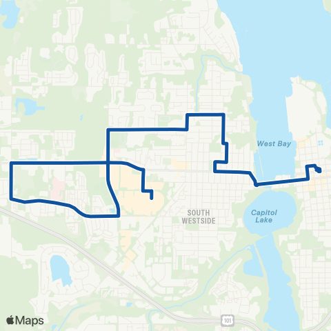 Intercity Transit Conger / Capital Mall map