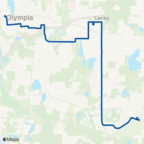 Intercity Transit College St / Amtrak map