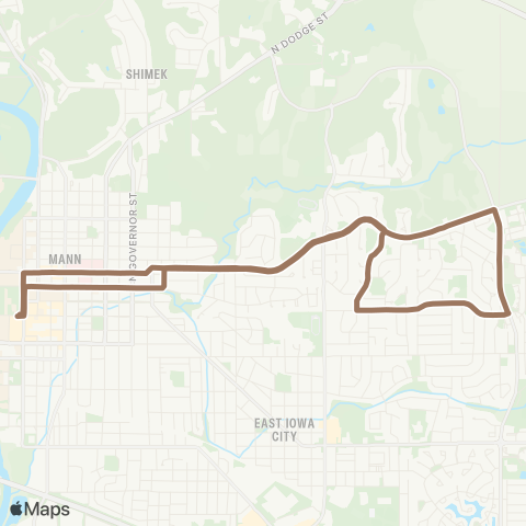 Iowa City Transit Rochester map