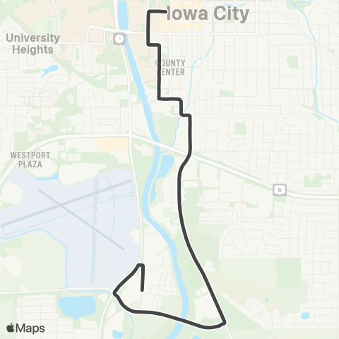 Iowa City Transit South Gilbert map