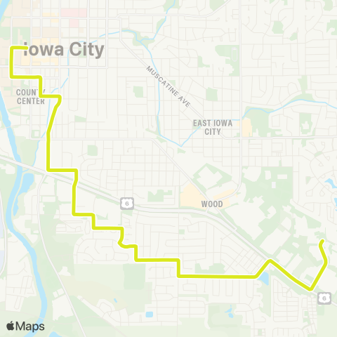 Iowa City Transit South Iowa City map