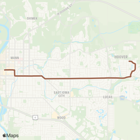 Iowa City Transit Court St map