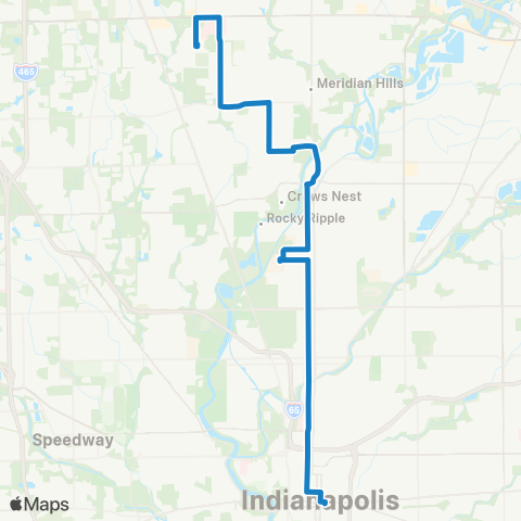 IndyGo St. Vincent map