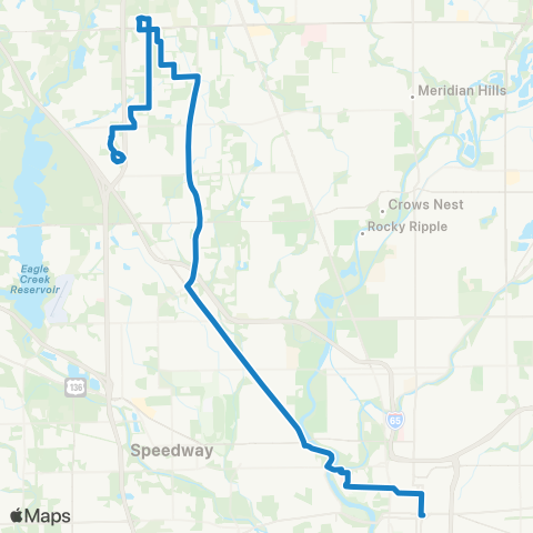 IndyGo Park 100 map