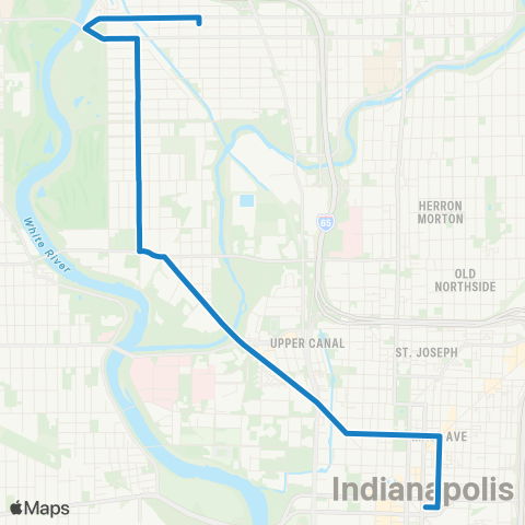 IndyGo Harding map