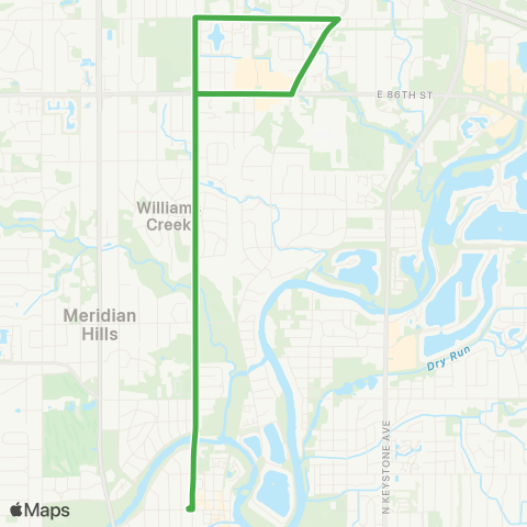 IndyGo Nora map