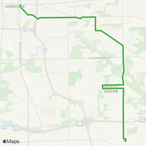 IndyGo Emerson map