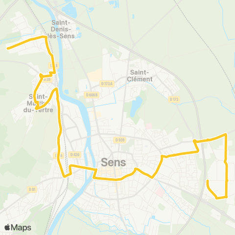 Intercom Courtois s/ Yonne les Bordes - Sens Z.I. map