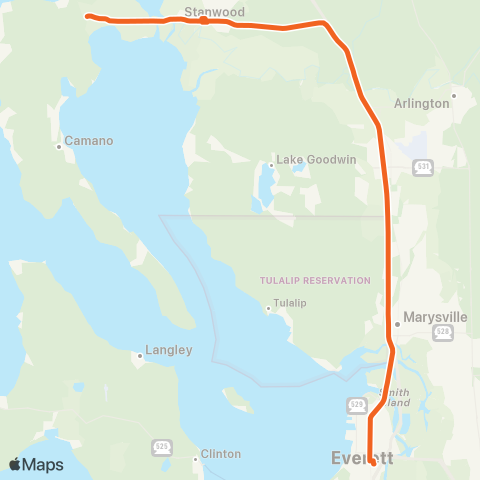 Island Transit Camano Island / Everett map