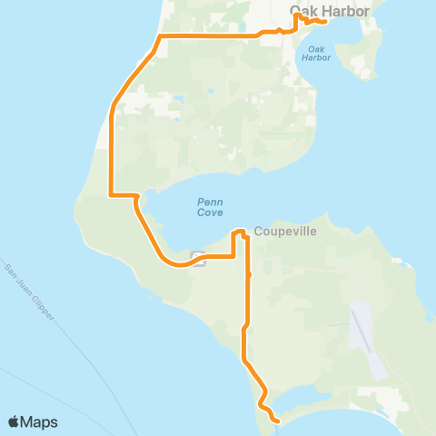 Island Transit Oak Harbor / Coupeville map