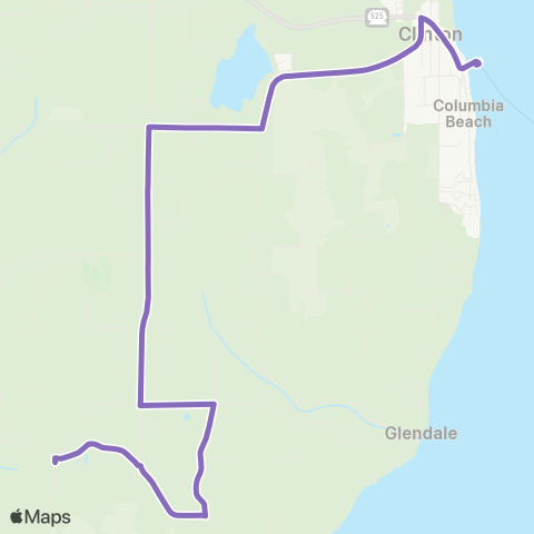 Island Transit South Whidbey Shuttle map