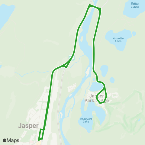 Jasper Transit Lodge Loop map