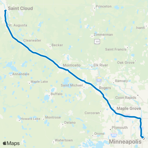 Jefferson Lines Jefferson 680 map