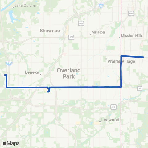 Johnson County Transit 95th Street map