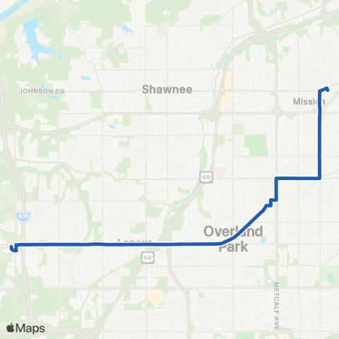 Johnson County Transit 87th Street-MTC map