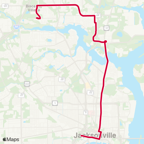 JTA North Main map