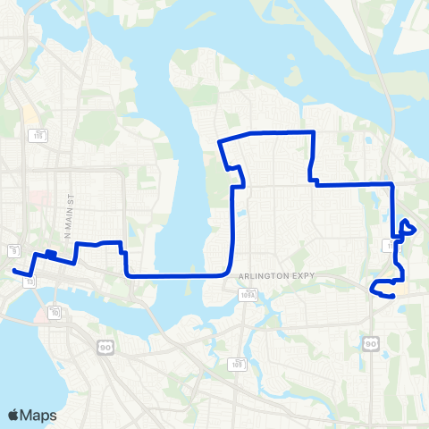 JTA Arlington map