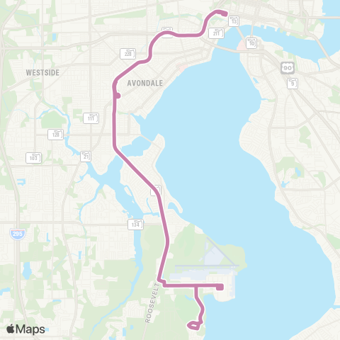 JTA NAS Shuttle map