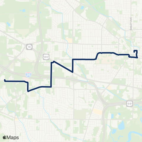 JTRAN Jackson State map