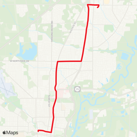 JTRAN N. State / Frontage map