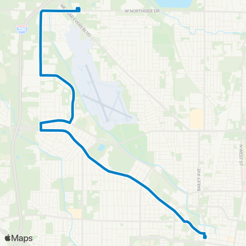 JTRAN Capitol / Industrial map