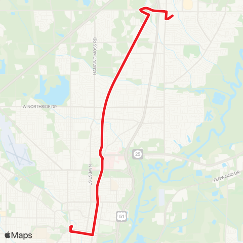 JTRAN N. State / Tougaloo map