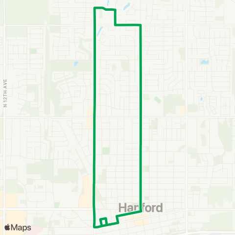 KART Green Line map