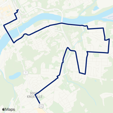 KAT 40 South Knoxville map