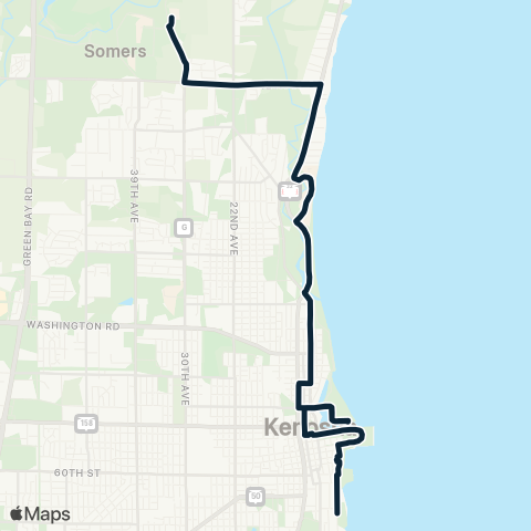 KAT Lakefront Trolley map