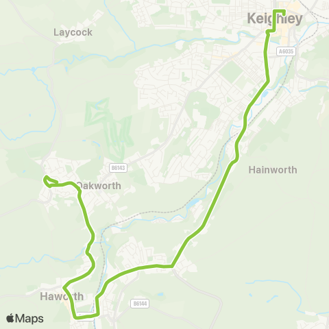 The Keighley Bus Company  map