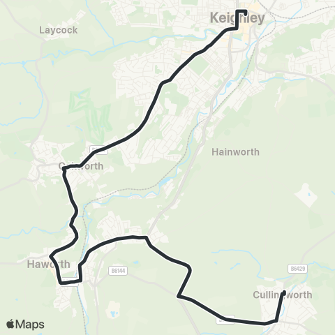 The Keighley Bus Company  map