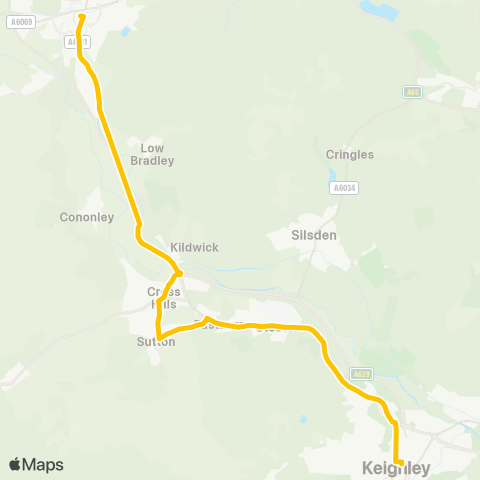 The Keighley Bus Company  map