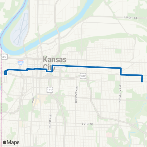 RideKC 9th Street map