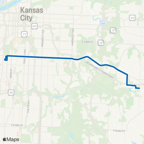 RideKC 31st Street map