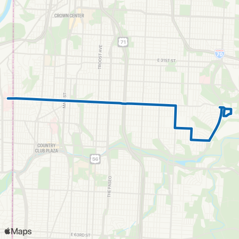 RideKC 39th Street map