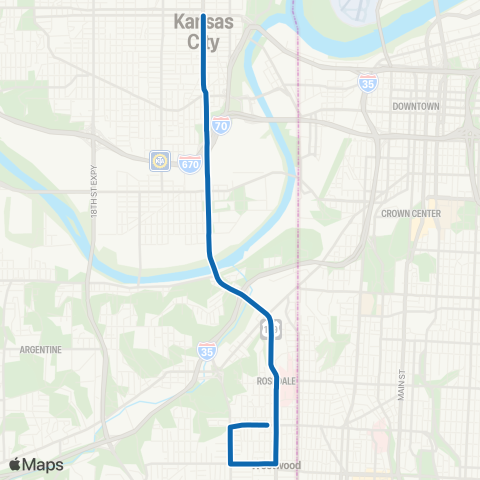 RideKC 7th Street / Parallel map