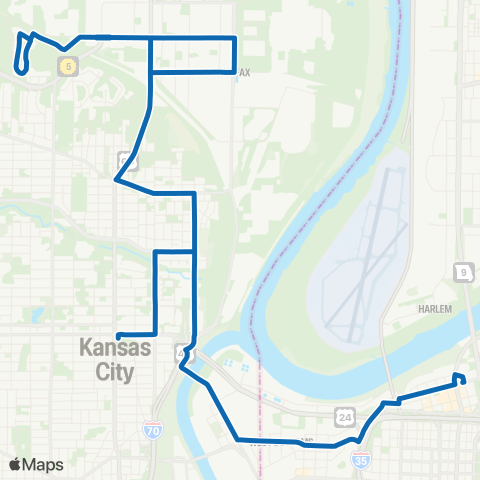 RideKC 3rd - Fairfax map