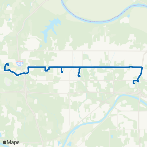 RideKC West Parallel map