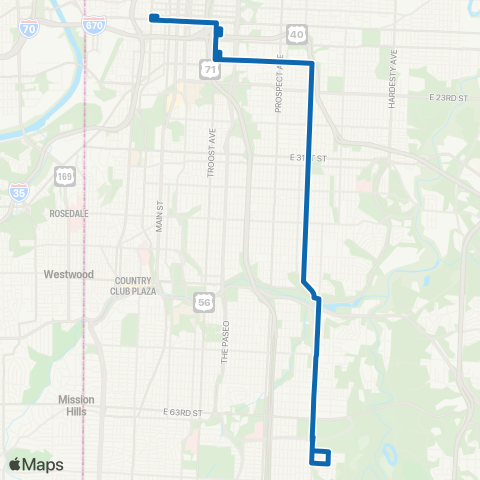 RideKC Indiana map