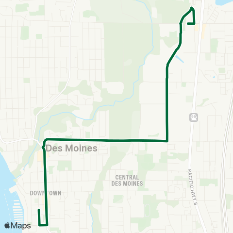 Metro Transit Des Moines Marina Dist - Angle Lake Sta map