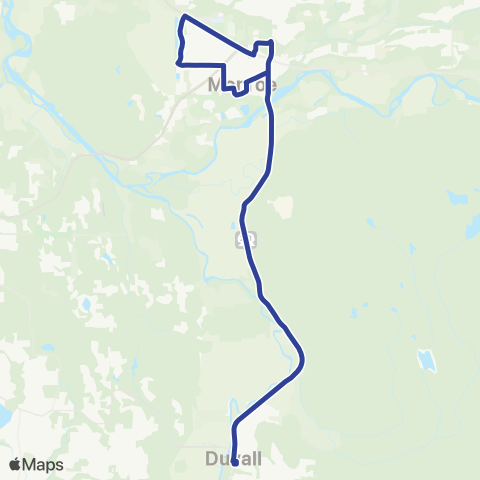 Metro Transit Duvall - Monroe Shuttle map