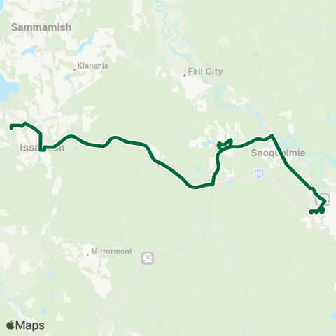 Metro Transit North Bend - Issaquah Transit Center map